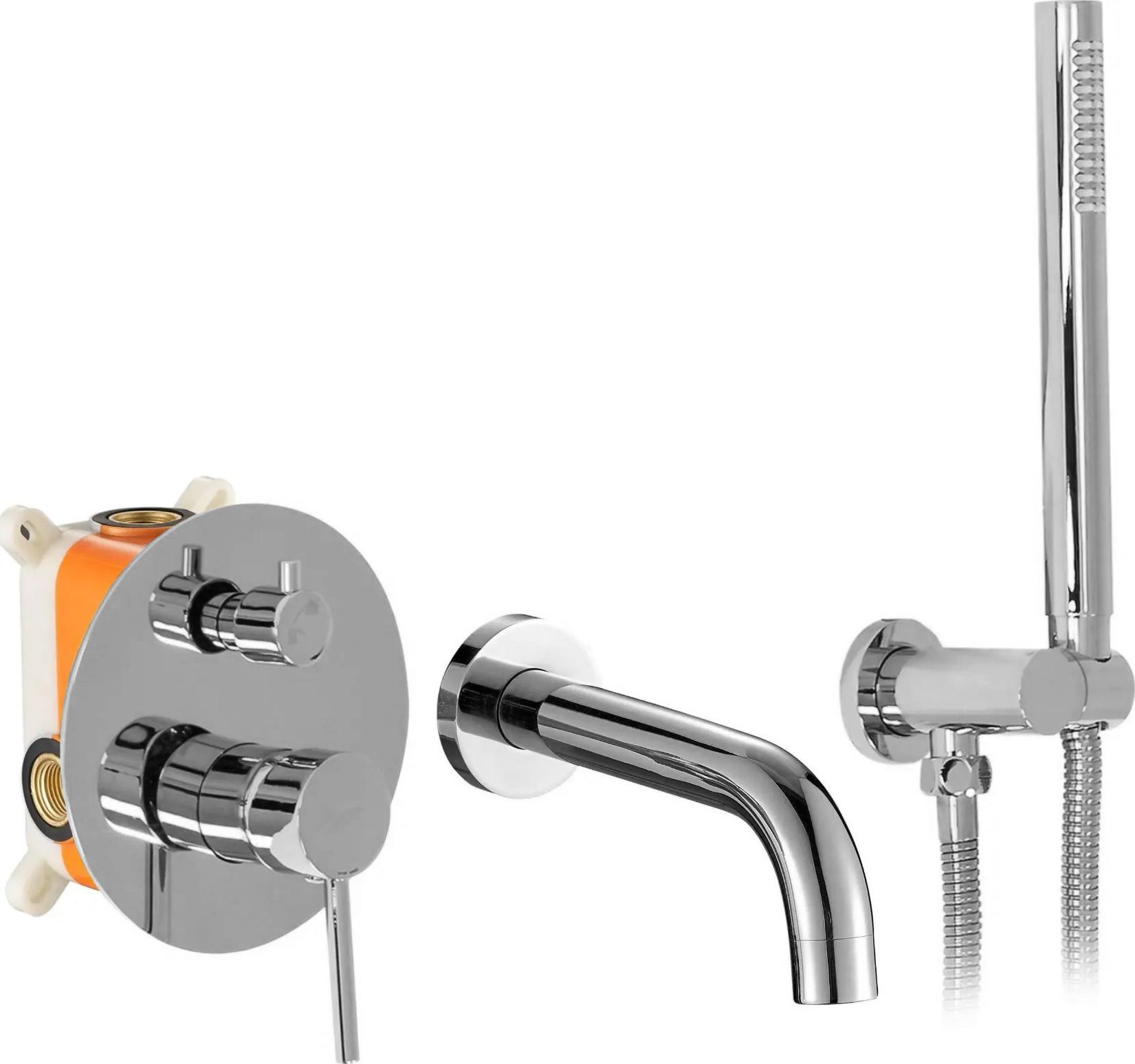 Bateria wannowa Rea Bateria wannowa podtynkowa Rea Lungo chrom + Box