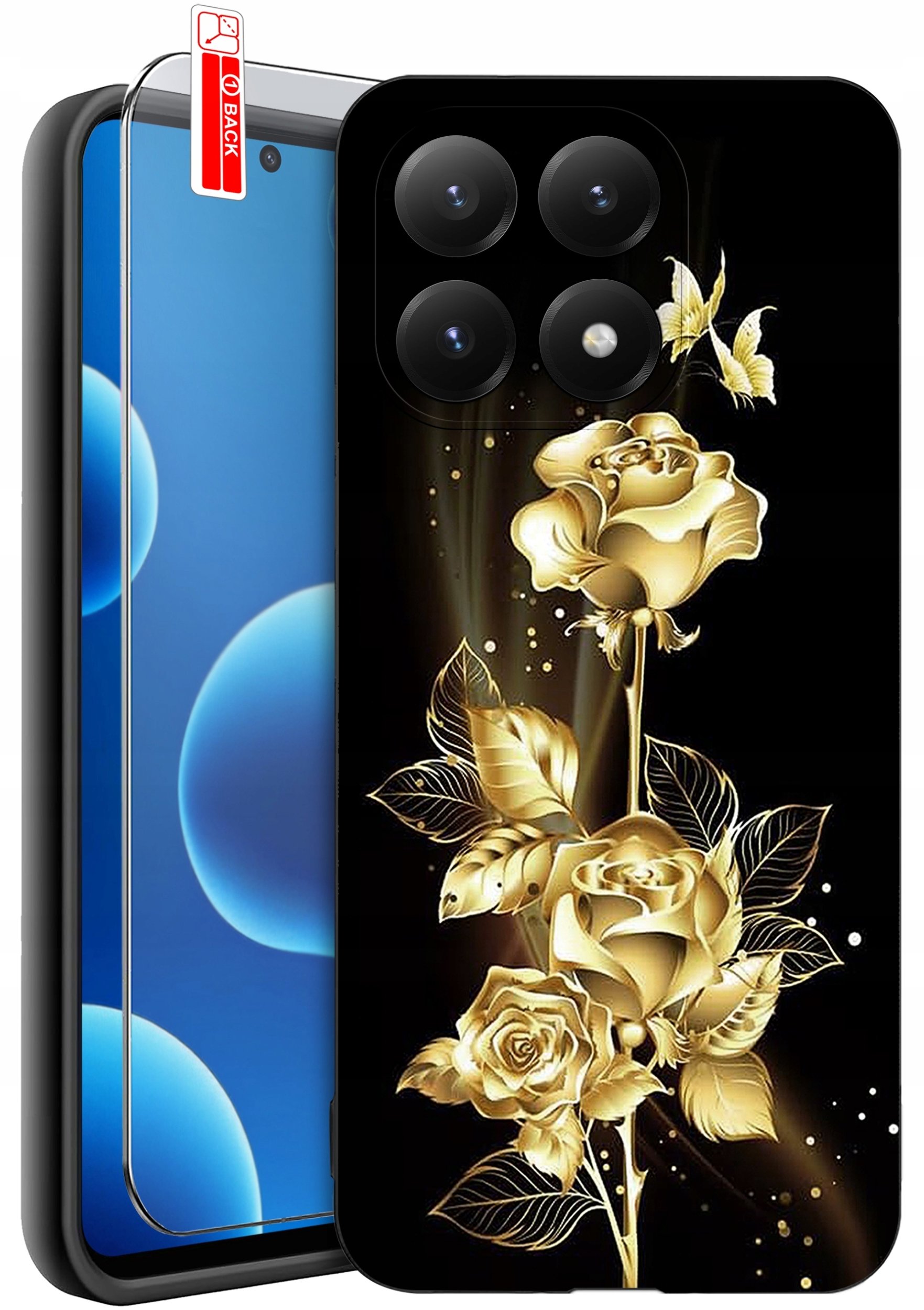 ETUI do Xiaomi 15T 5G WZORY | SILIKONOWE MATT CASE + SZKŁO 9H