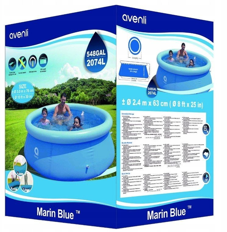 BASEN 240 x 63cm OKRĄGŁY Rozporowy 3-WARSTWOWY XL