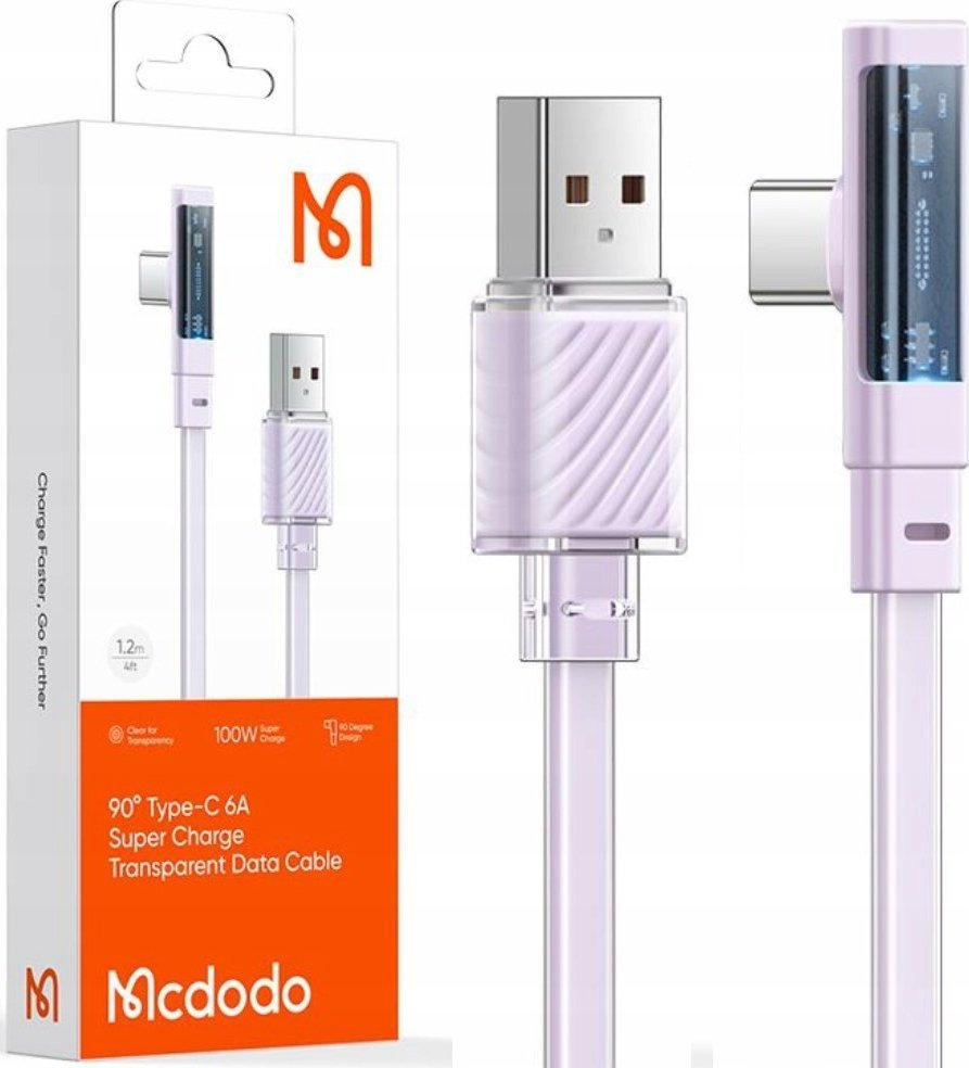 Kabel USB Mcdodo USB-C - USB-A 1.2 m Fioletowy (CA-3421)