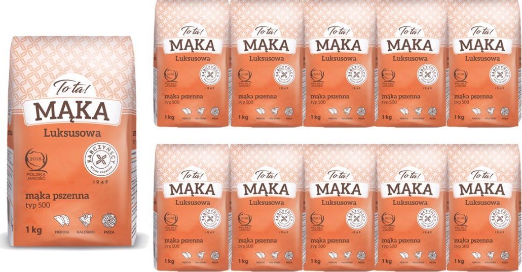 To ta! Mąka pszenna luksusowa typ 500 1 kg x 10 sztuk