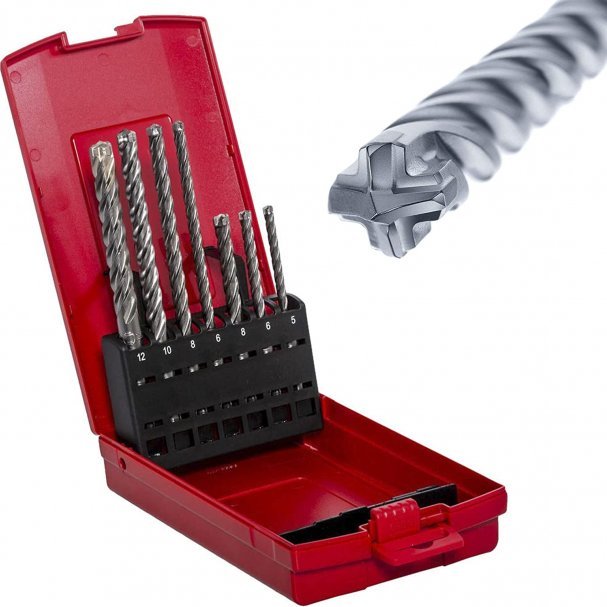 Wiertło Fischer Fischer Hammer drill set Quattric II Set, SDS plus (5 pieces, 5-12mm)