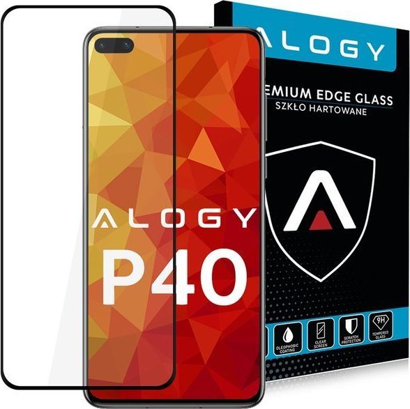 Alogy Alogy Szkło na telefon case friendly Full Glue do Huawei P40 czarne uniwersalny