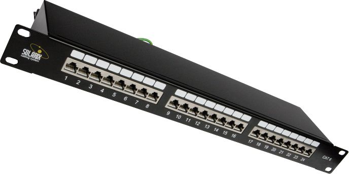 Solarix Patch panel 19" 1U 24x RJ-45 Cat.6 STP (SX24-6-STP-BK)