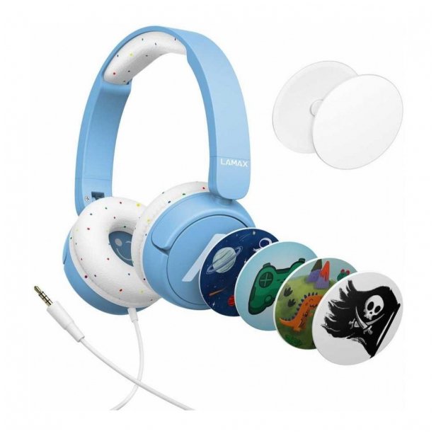 Słuchawki przewodowe LAMAX SoundKid1 Blue 3,5mm BeatBass