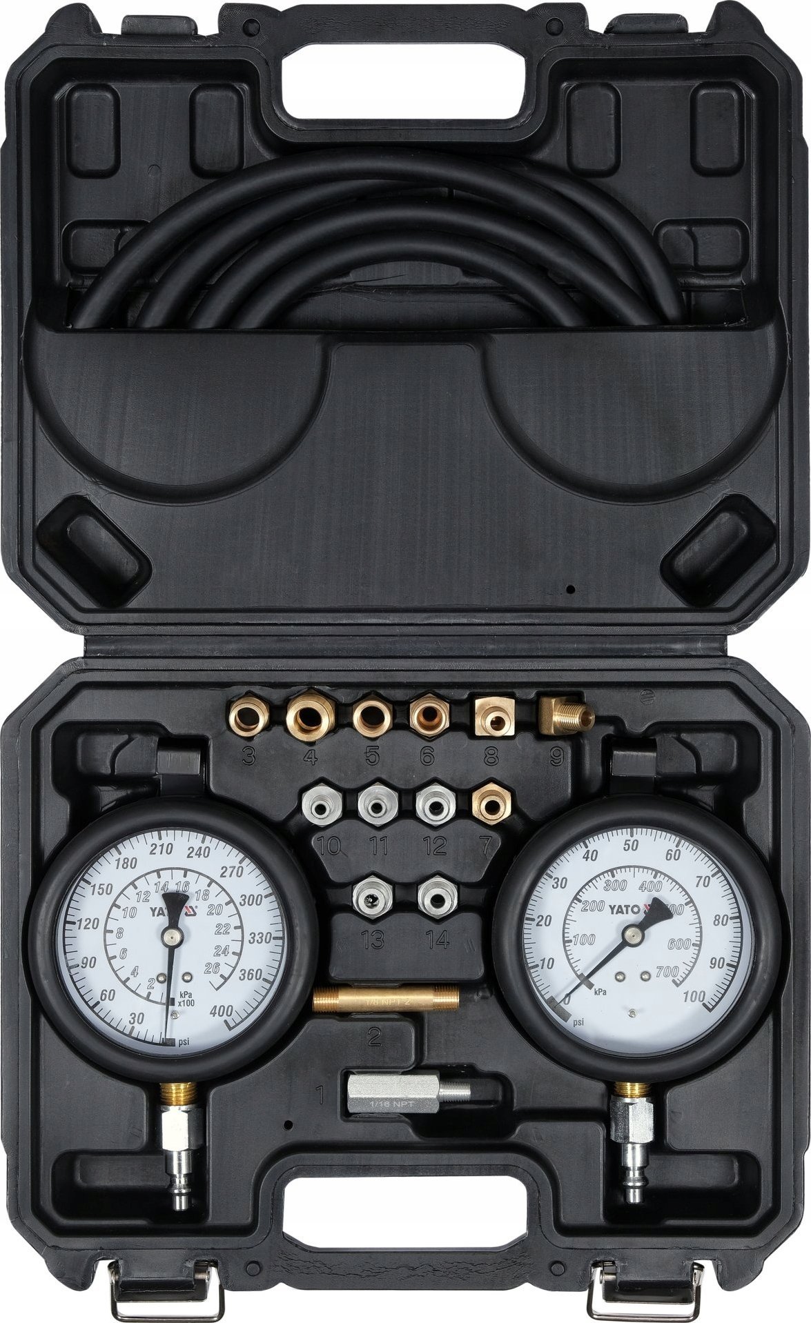 Yato YATO ZESTAW MIERNIKÓW CIŚNIENIA OLEJU