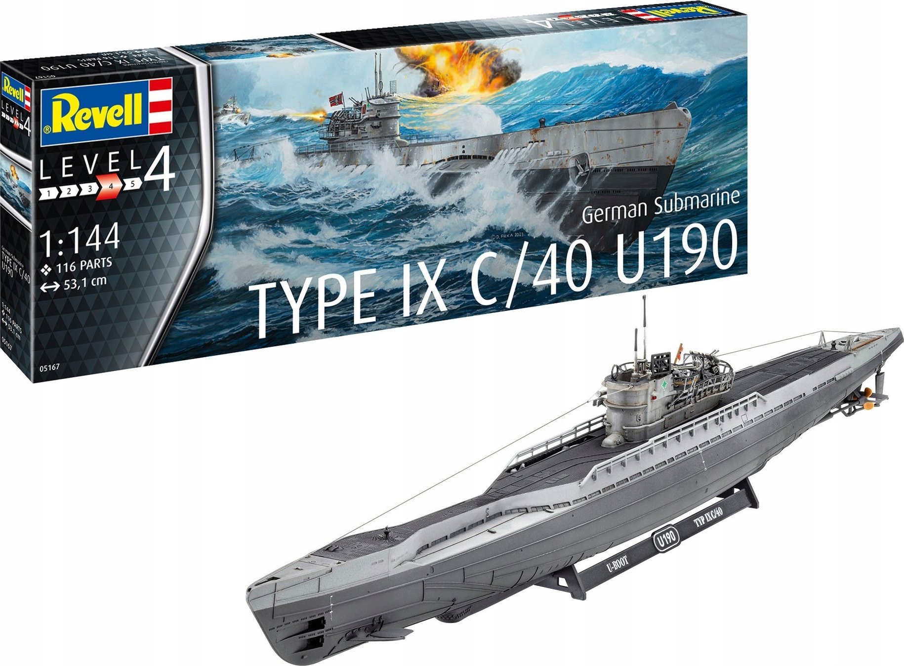 Revell Model plastikowy German Submarine T.IX C/40 1/144 Revell