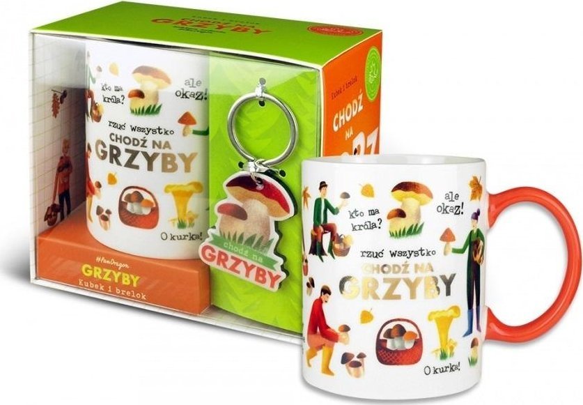 Zestaw kubek + brelok Grzyby