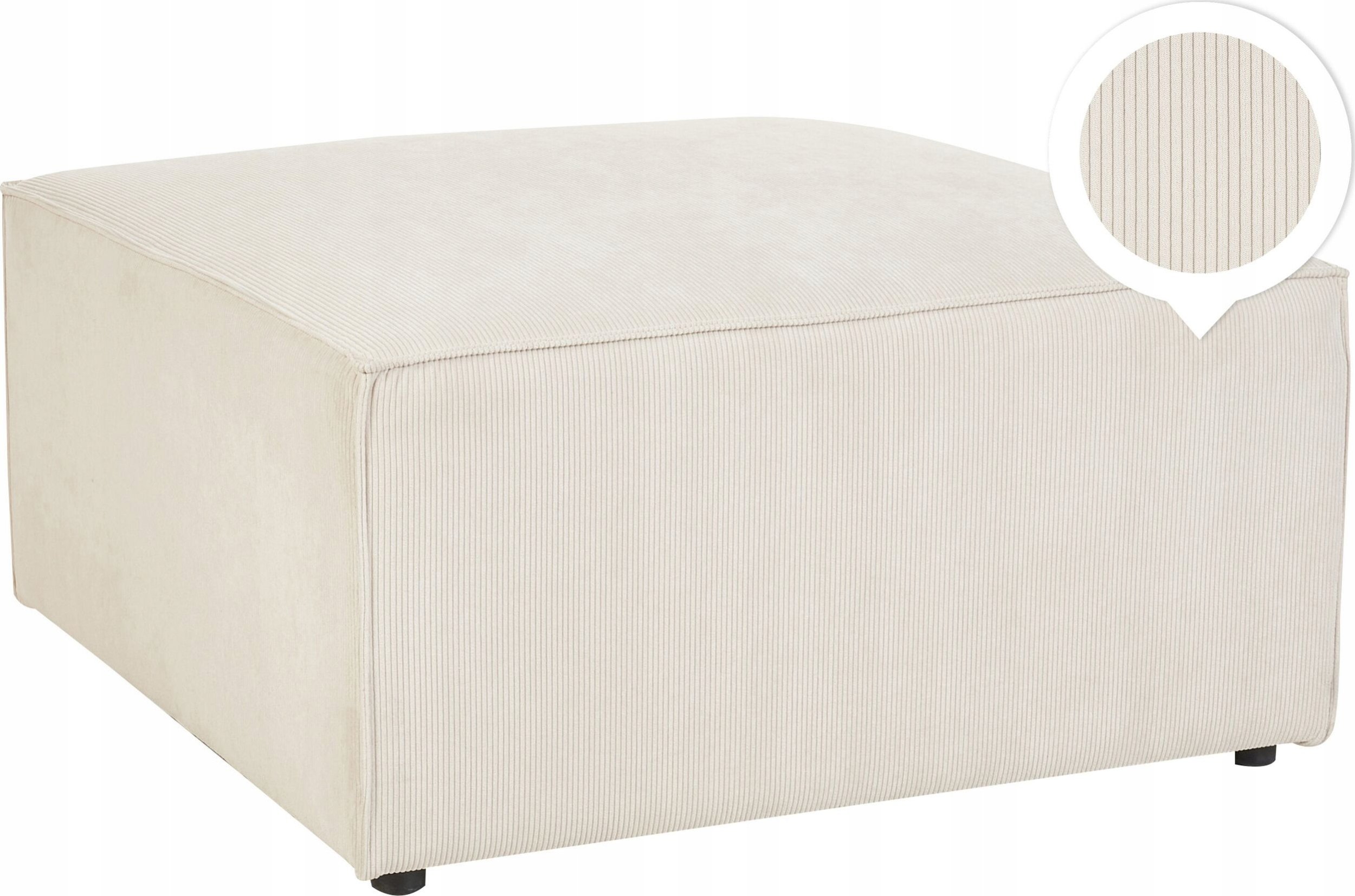 Beliani Otomana sztruksowa beżowa LEMVIG