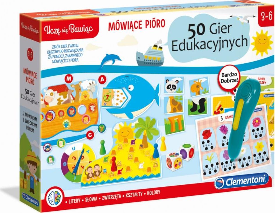 Clementoni Gra edukacyjna mówiące pióro 50 gier (50650)