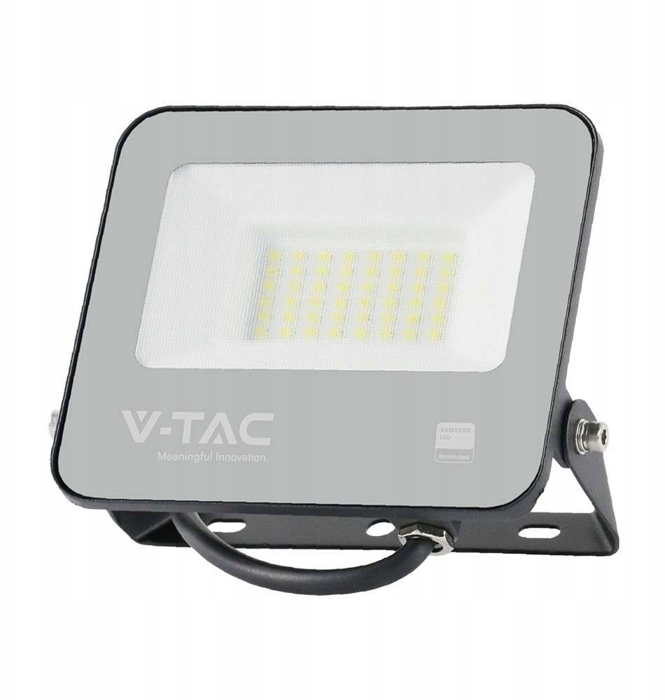 Naświetlacz VTAC Projektor LED 30W 3450lm 6500K Dioda 115LM/W IP65 Czarny 5 Lat Gwarancji 23198