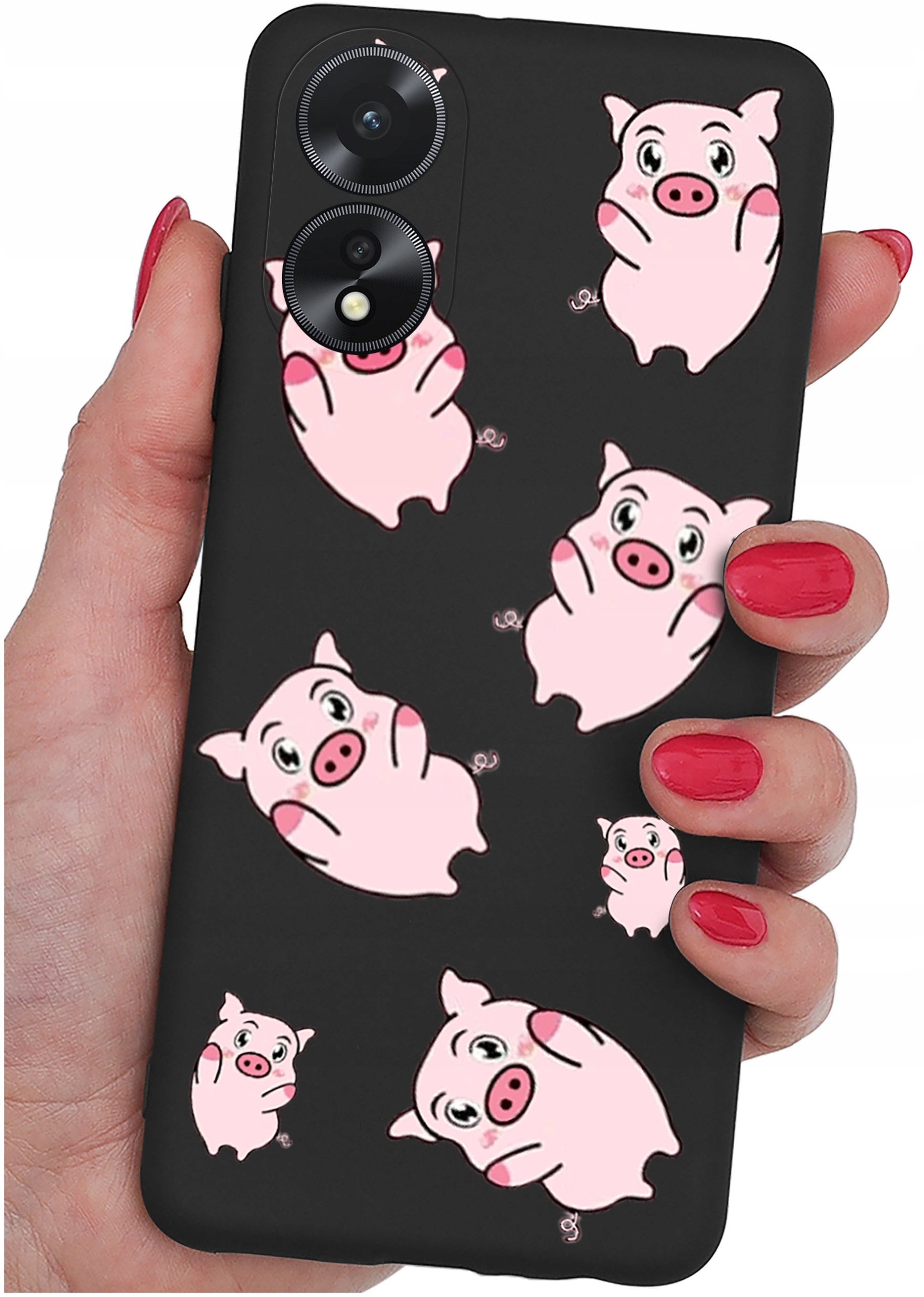 ETUI do Oppo A38 4G WZORY |SILIKONOWE MATT CASE + SZKŁO 9H