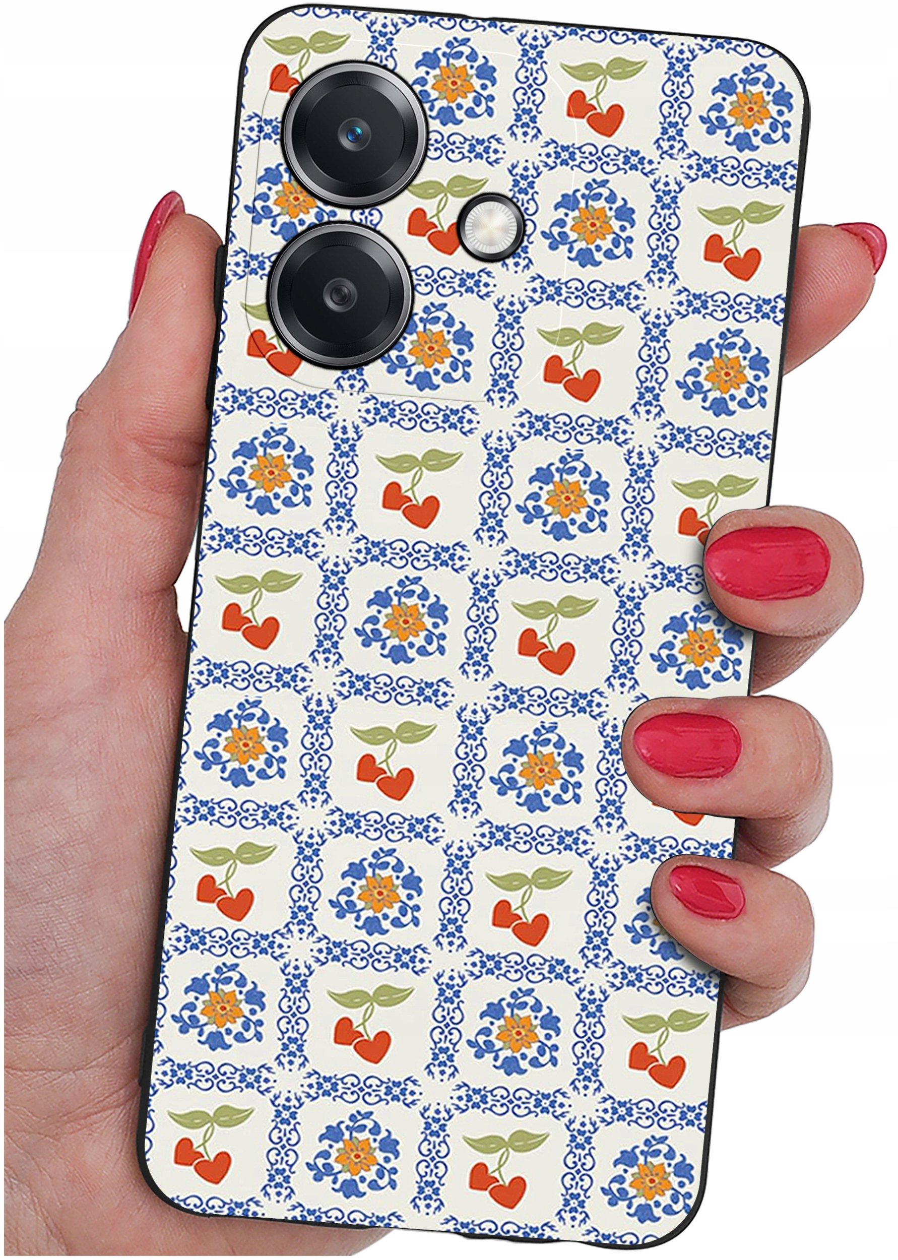 Etui do Oppo A40 | A40M | WZORY | SILIKONOWE MATT SZKŁO 9H