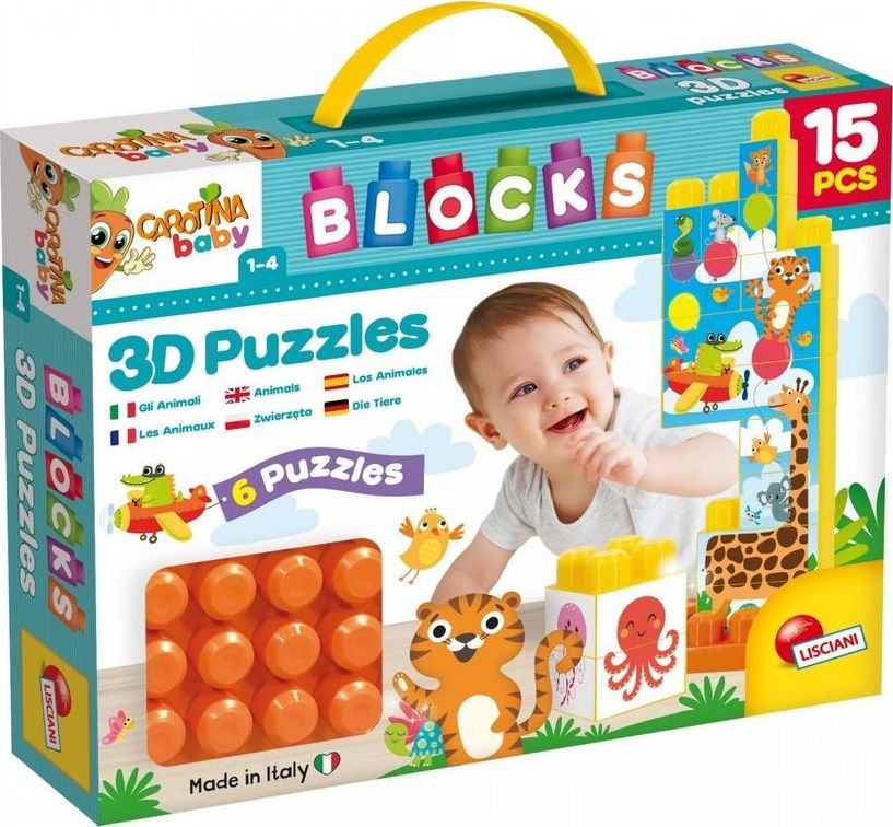 Lisciani Klocki z obrazkami 15 elementów Carotina Baby