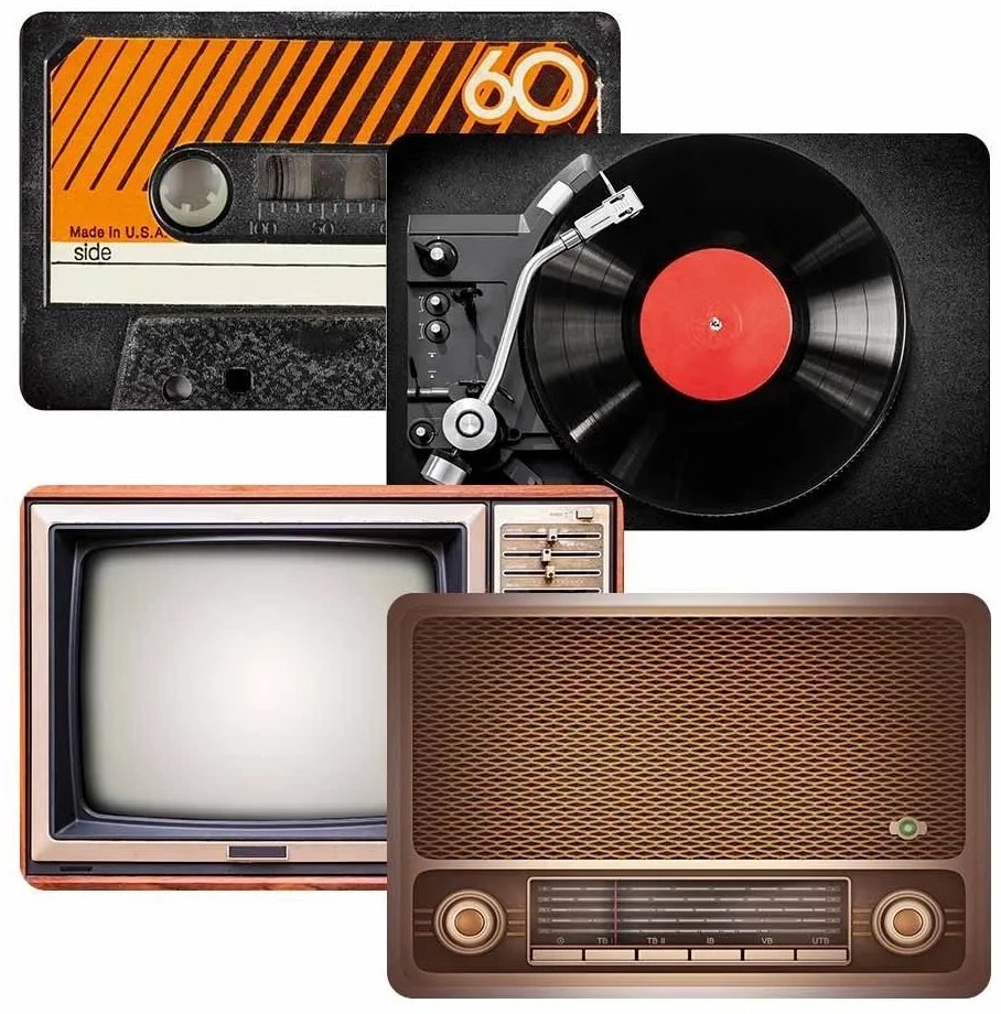Podkładki na Stół w stylu Retro - Zestaw 4 sztuk
