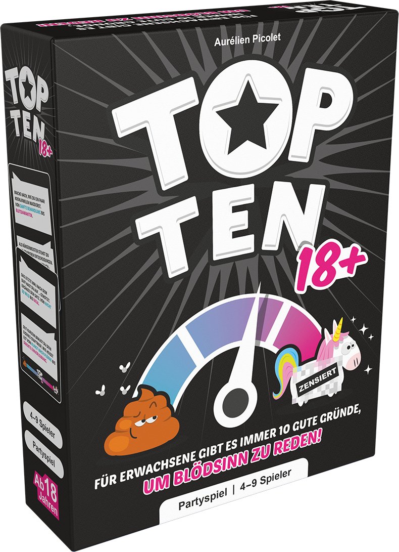 Asmodee Top Ten 18+ Top Ten 18+ 30 min Gra planszowa Przyjęcie