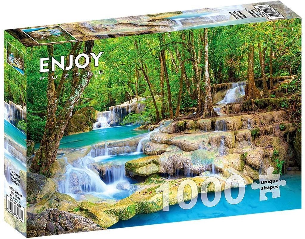 Puzzle 1000 Wodospady Erawan, Tajlandia