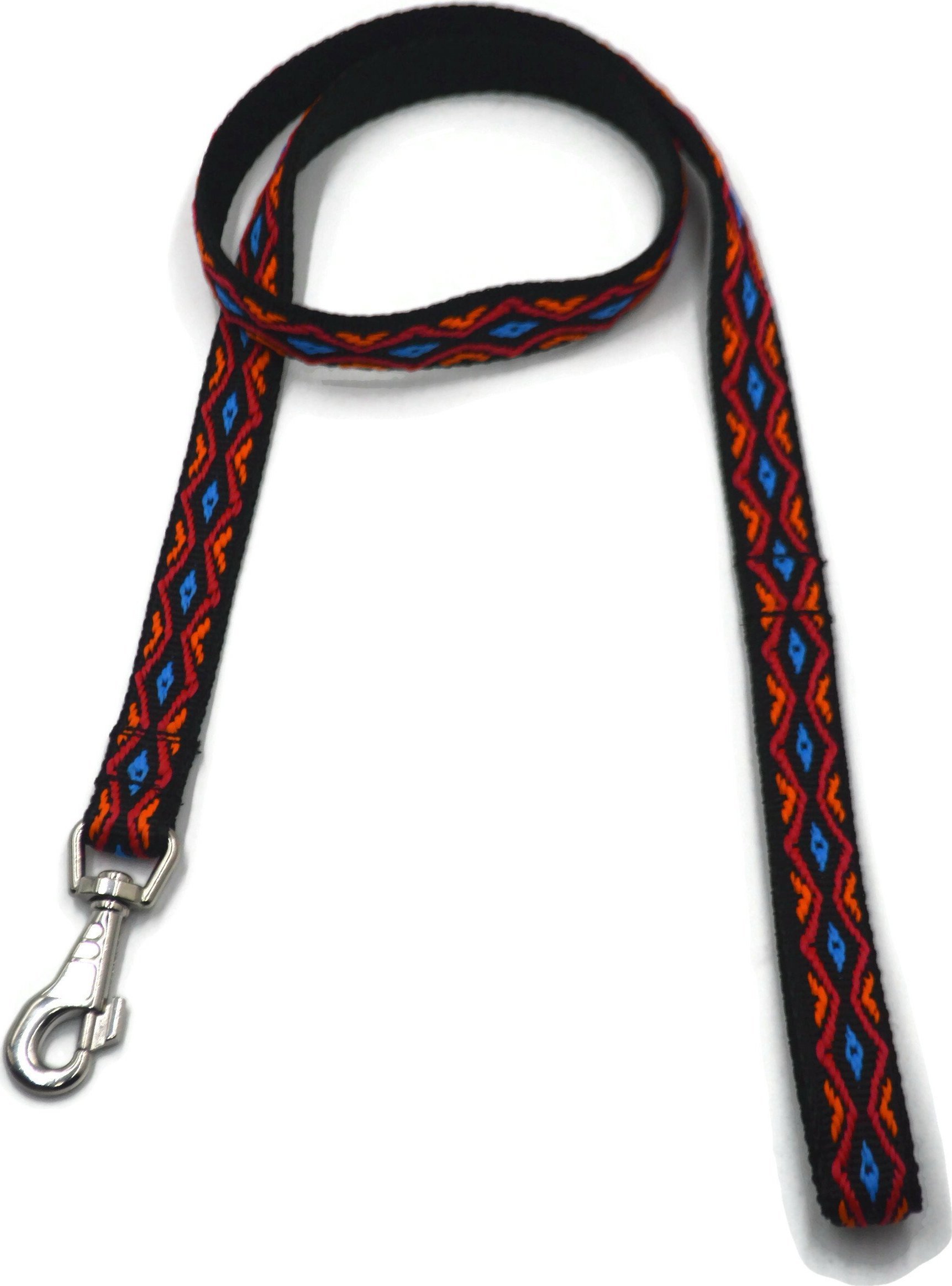 Alizoo Mocna podwójna smycz dla dużego psa w romb 25mm/130cm - ALIZOO