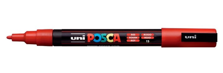 POSCA Marker UNI PC-3M rot BK