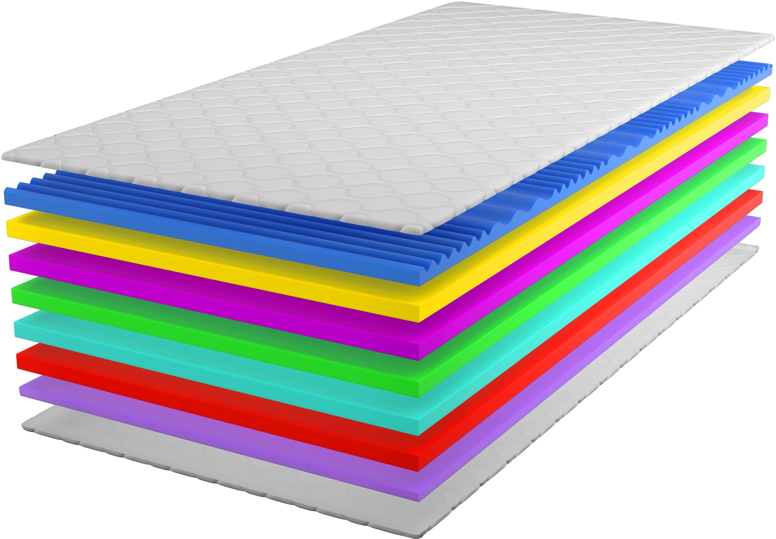 Materac piankowy 90x200 Eco Complex 20 cm masujący z pikowanym pokrowcem antyalergiczny