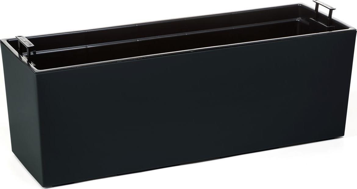 Kadax DONICZKA SKRZYNKA BALKONOWA UCHWYTY 19x56cm CZARNA