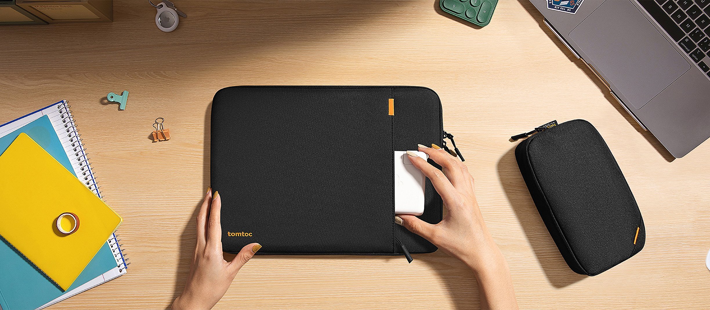 Etui Tomtoc tomtoc Sleeve Kit - 13" MacBook Pro / Air, Black