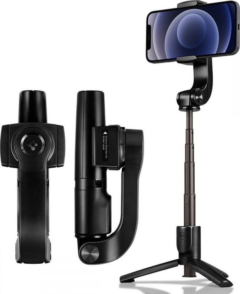 Gimbal Spigen Selfie Stick Statyw Spigen Gimbal Black
