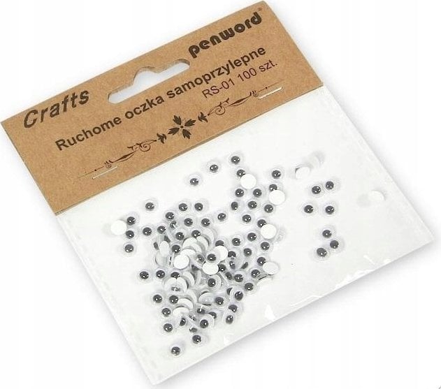 Polsirhurt Dekoracje Ruchome oczka RS-01 5mm samoprzylepne 100 sztuk