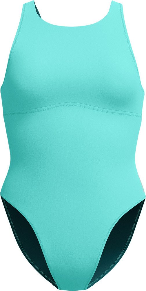 Damski Strój Kąpielowy Solid High Neck 1 Pc rozmiar XL