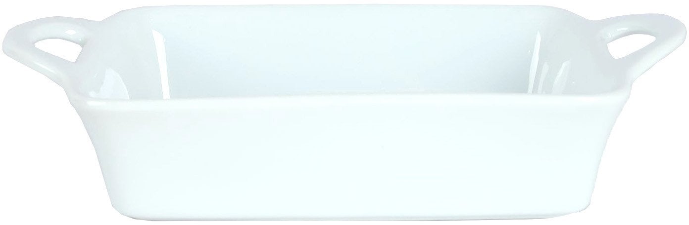 PORCELAIN 35CM BAKEWARE WITH TWO HANDLES