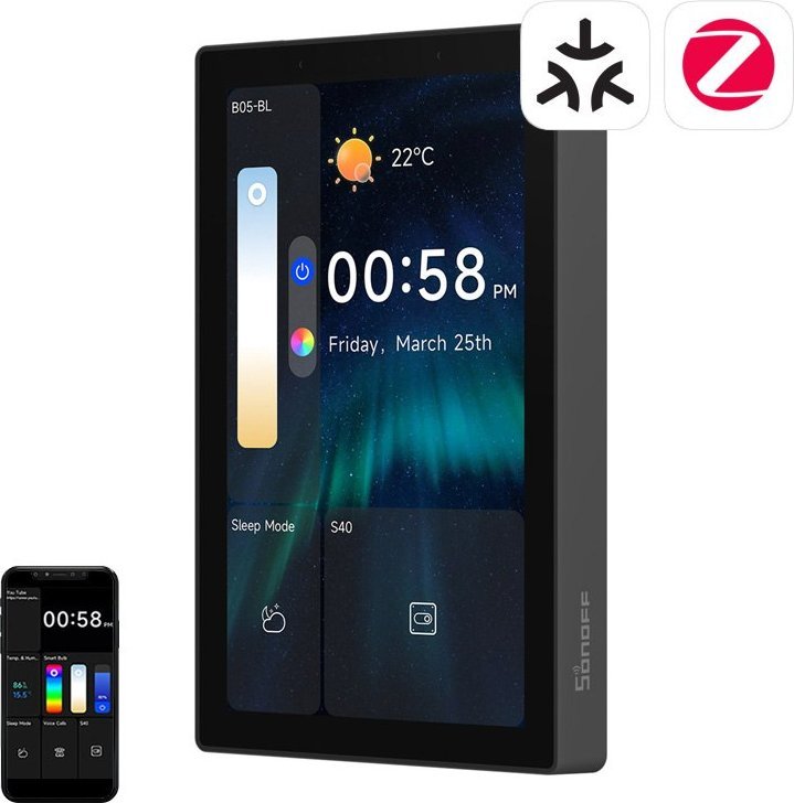 Sonoff Panel sterowania WiFi/Bluetooth/ZigBee Matter SONOFF NSPanel Pro 120 (czarny)