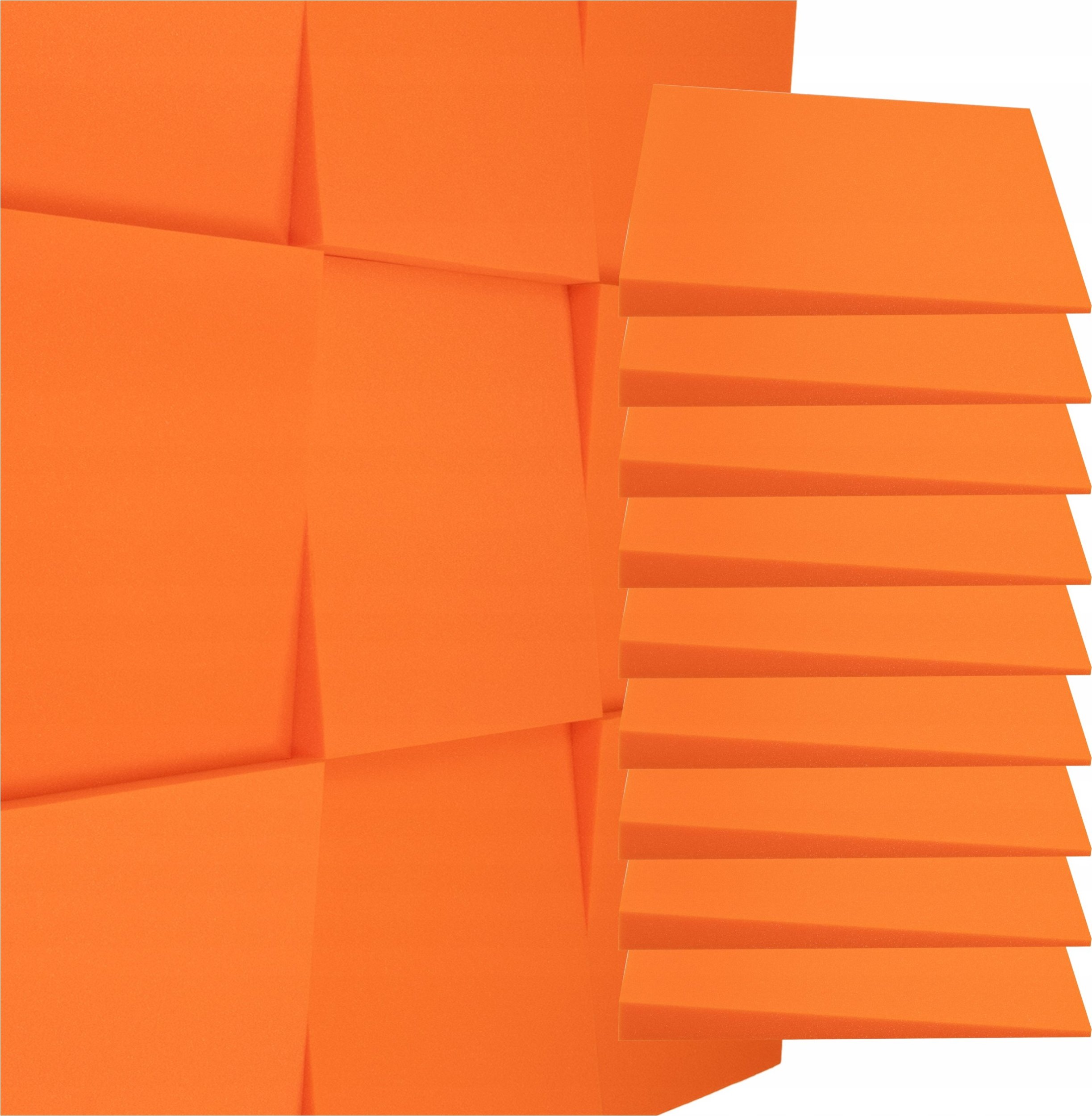 Panele ozdobne do wyciszenia pokoju nowoczesna ściana pomarańczowa 9 sztuk