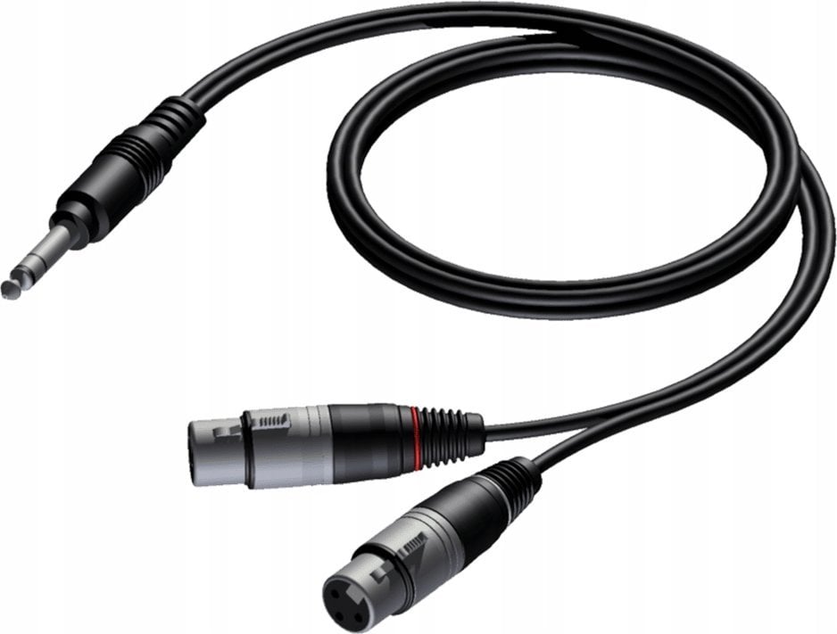 Kabel Procab Procab CAB733/1.5 6.3 mm Jack male stereo - 2 x XLR male 1,5 meter