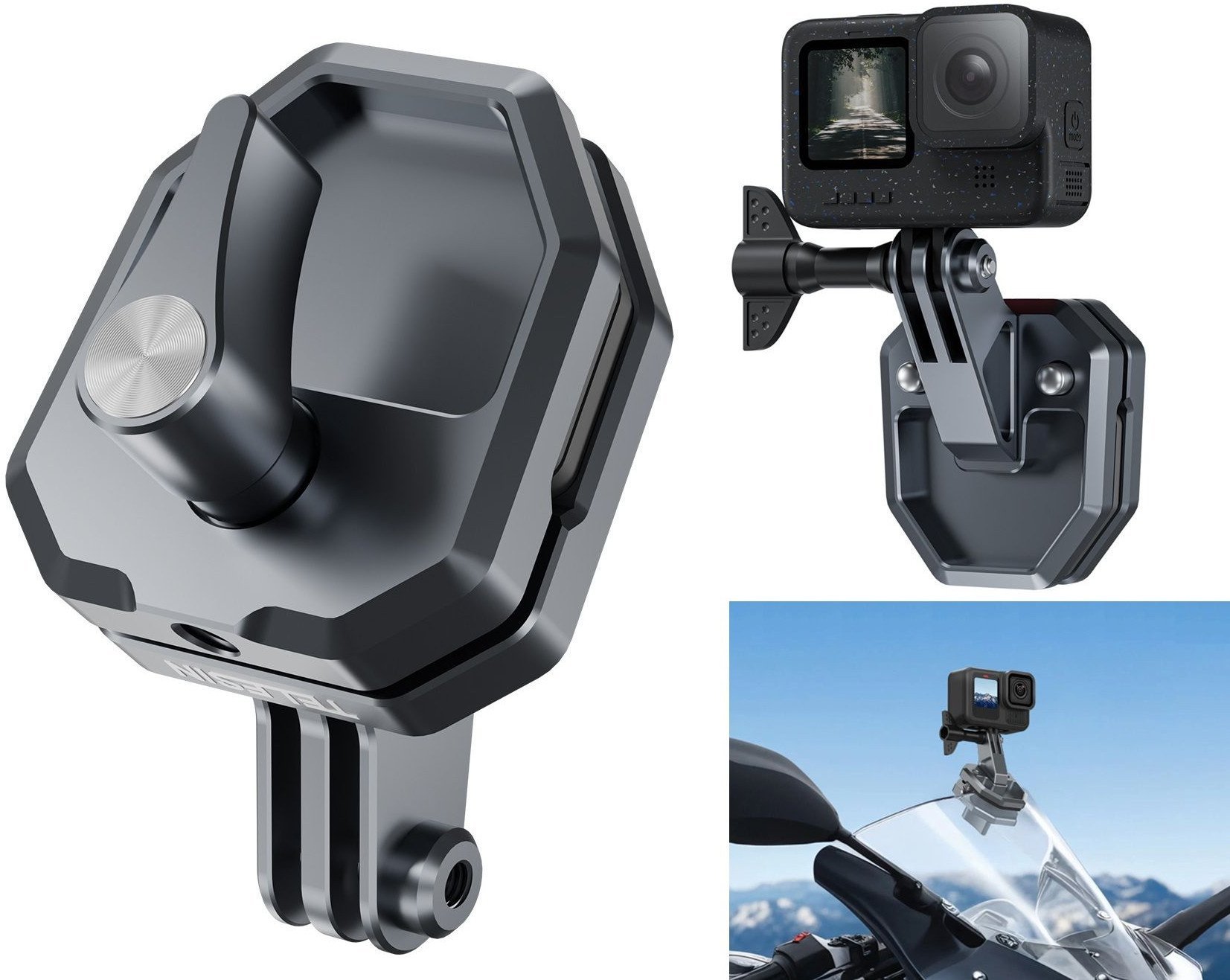 Uchwyt Klips Mocowanie na Szybę Motor do GoPro SJCAM XIAOMI DJI INSTA360 / S3-EAK-03