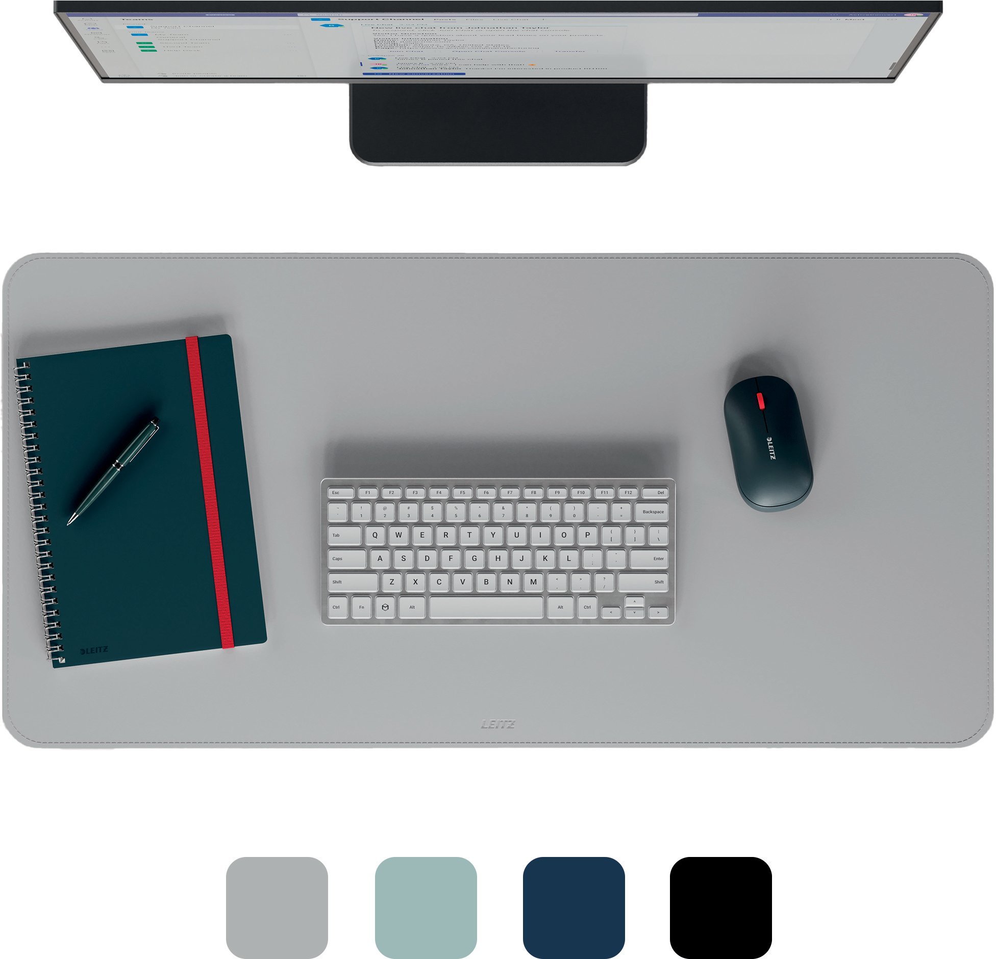 Writing pad Leitz 80x40 cm grey