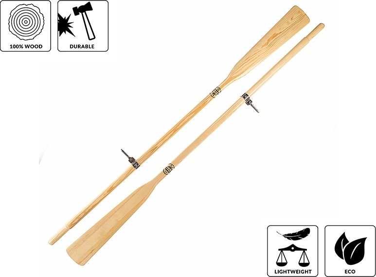 John Paddle Wiosła szalupowe do łodzi + dulki John Paddle (komplet - 2 sztuki) 240 cm