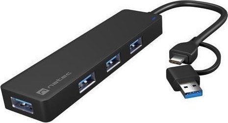 HUB USB Natec NHU-2023 1x USB-C + 4x USB-A 3.0 (NHU-2023)