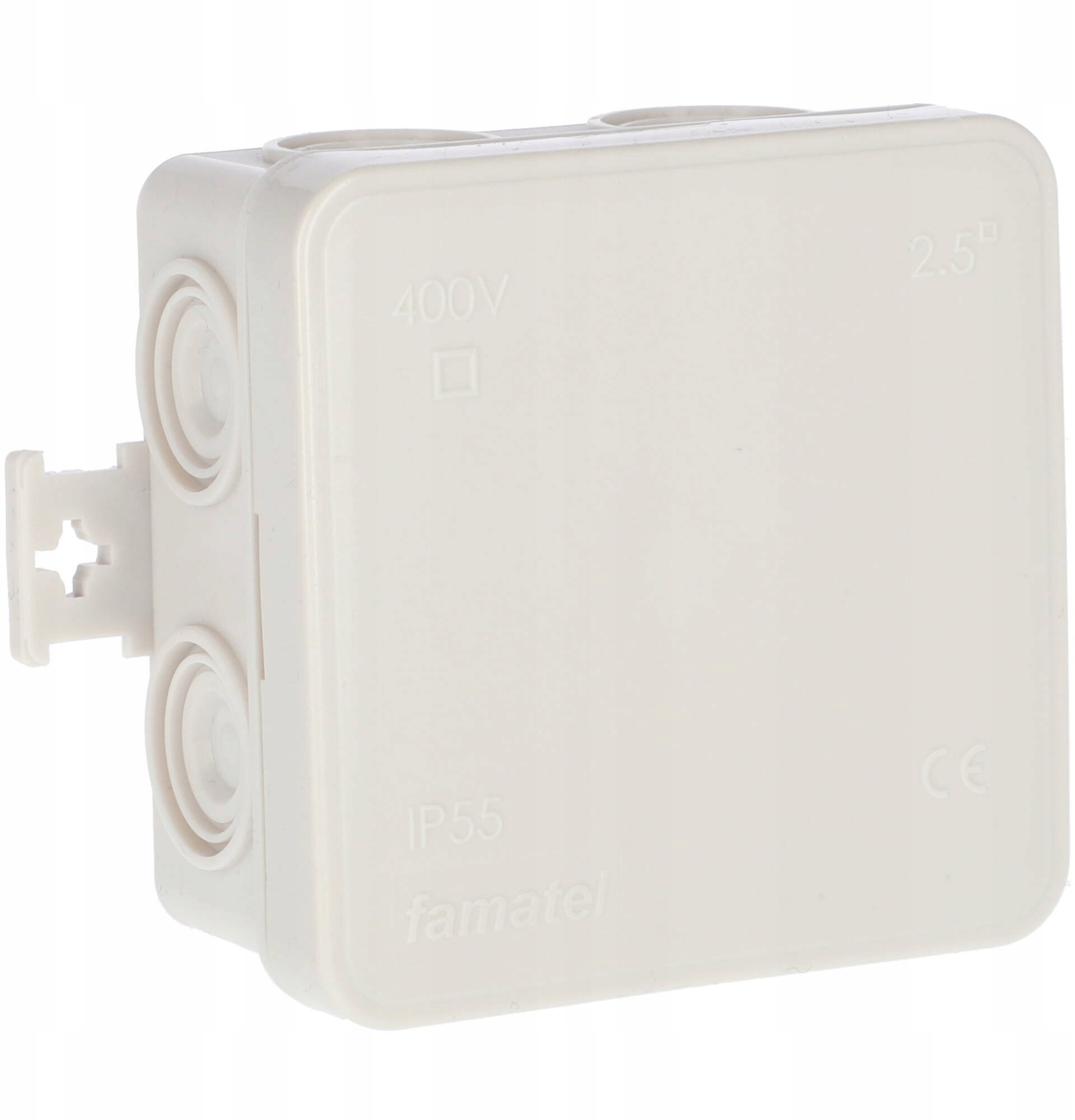 Puszka odgałęźna naścienna IP54 75 x 75 x 40 mm E125 3051