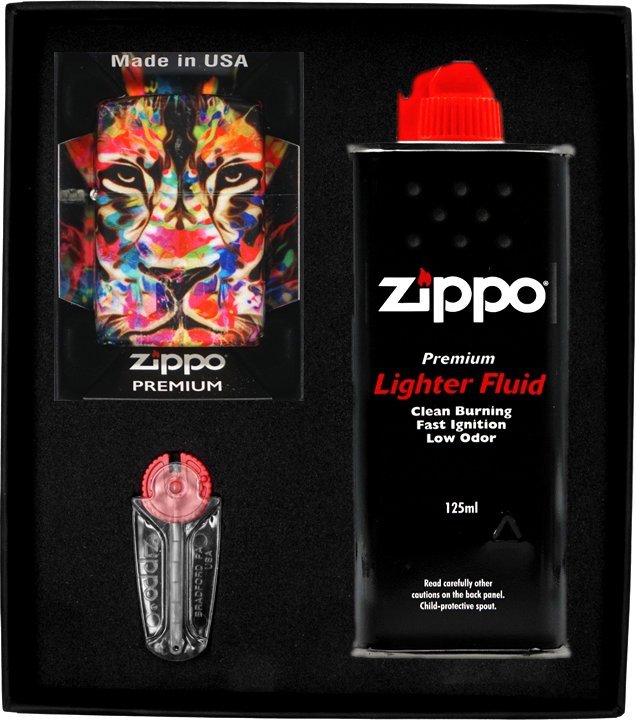 Zestaw ZIPPO Zapalniczka LION DESIGN Prezentowy No1