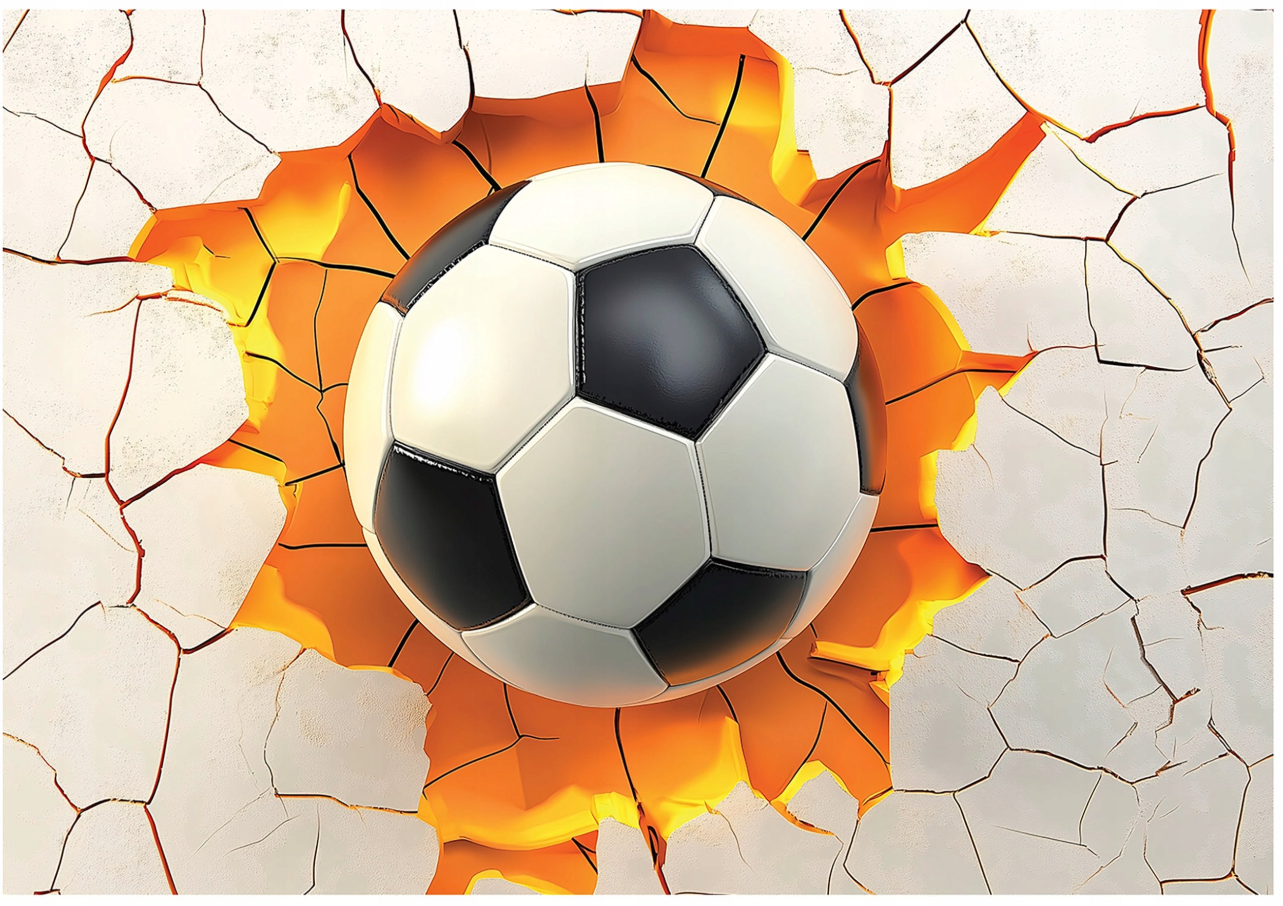 Fototapeta Dla Dzieci Chłopca 3D Piłka Tapeta Do Pokoju Dziecka 400X280