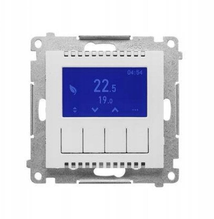 Kontakt-Simon Termostat programowalny z wyświetlaczem jasnoszary mat TETD1A.01/114