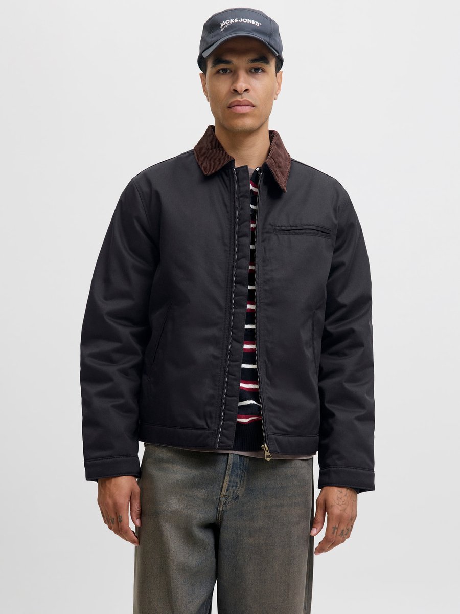 Jack&Jones kurtka pilotka JORNORREBRO WORKER JACKET 12282903 BLACK/CORDUROY C XL