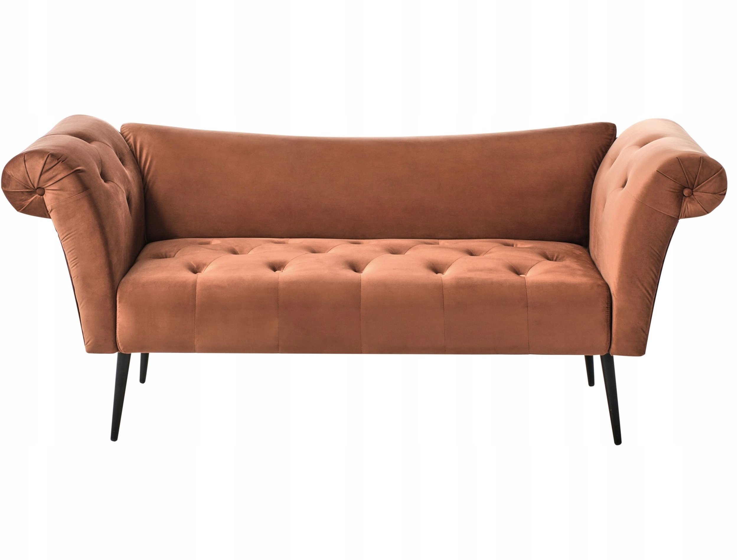 Szezlong NANTILLY Welur Złoty brąz