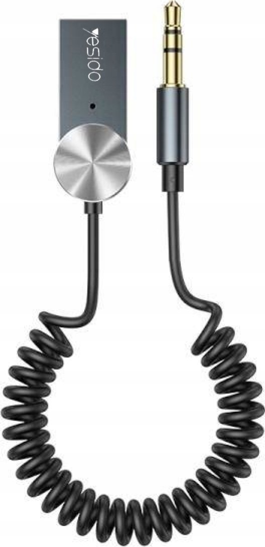 Kabel Yesido yesido Transmiter BT YAU24 3.5mm Aux M - USB, 0.3-1.5m, BLACK / CZARNY