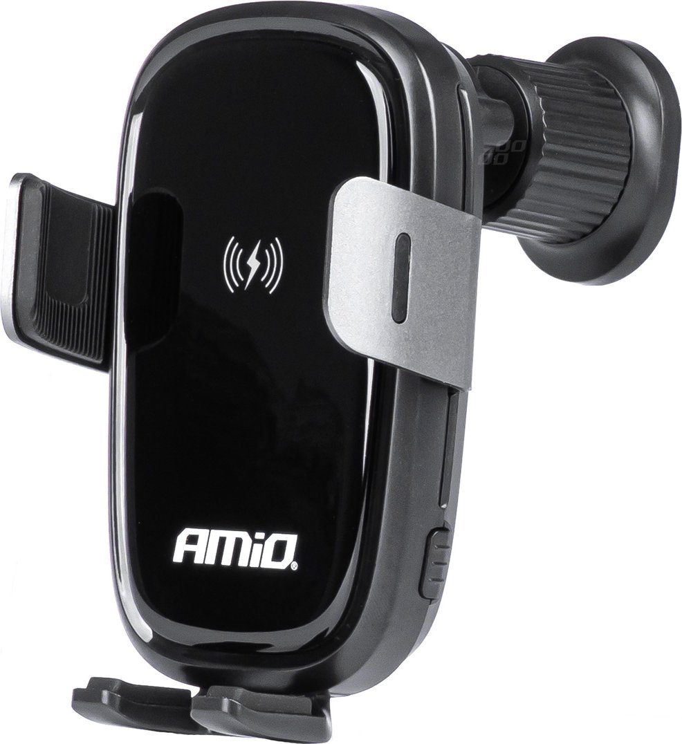 AMiO Uchwyt do samochodu na kratkę ładowarka indukcyjna 15w amio-03778