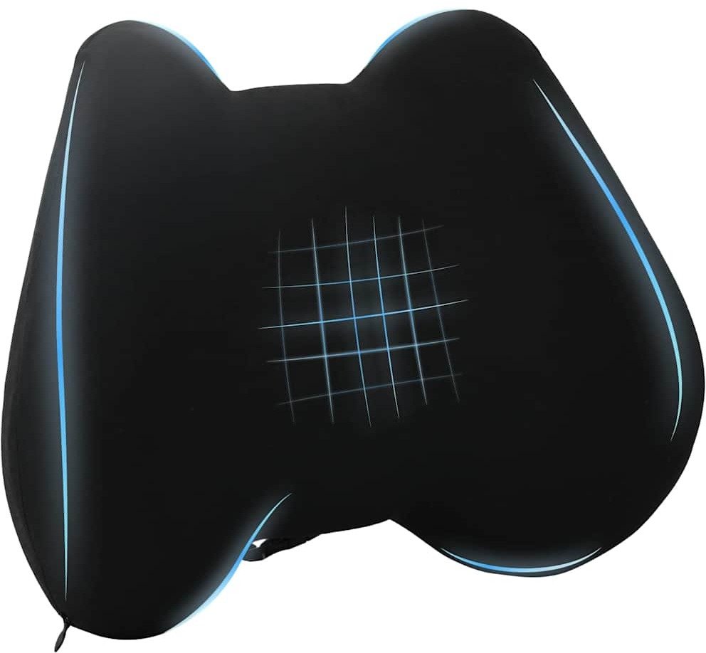 vidaXL Poduszka z poduszką Czarny 42 x 32 x 14 cm Poliester