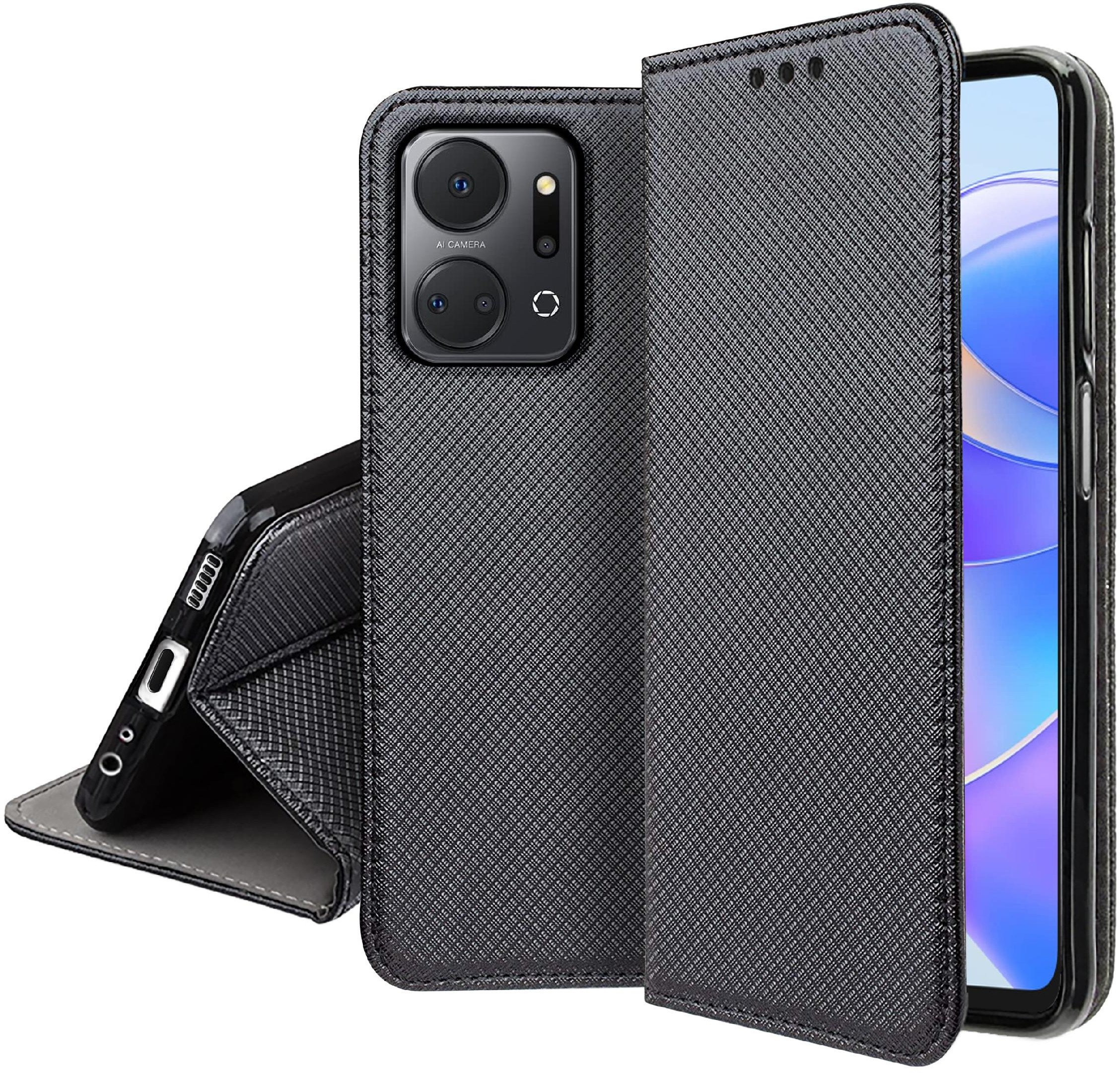 Etui do Honor X7A SMART MAGNET CASE PORTFEL + SZKŁO 9H