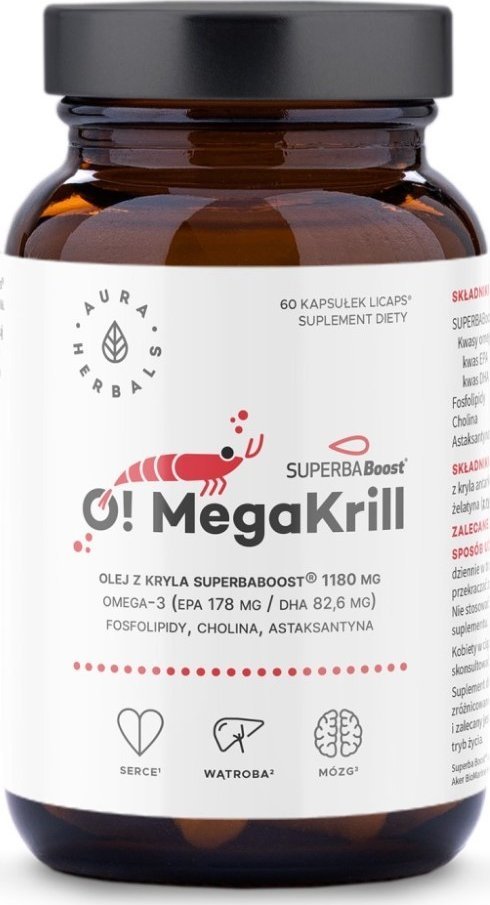 Aura Herbals Aura Herbals O! MegaKrill 1180 mg - 60 kapsułek