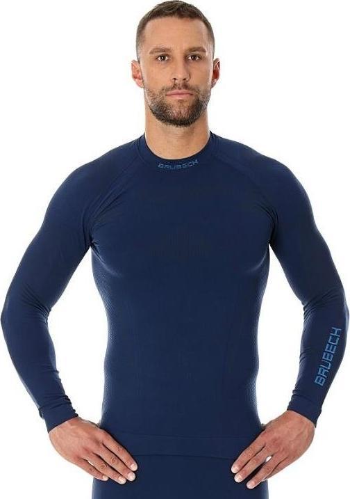 Brubeck Bluzka męska Thermo z długim rękawem, granatowa, r. S (LS13040)