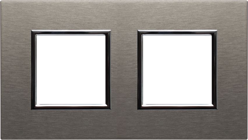 KOS Ramka podwójna metalowa Dante inox (4541282)